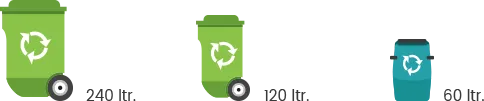 Konteineri: 240, 120 un 60 litri